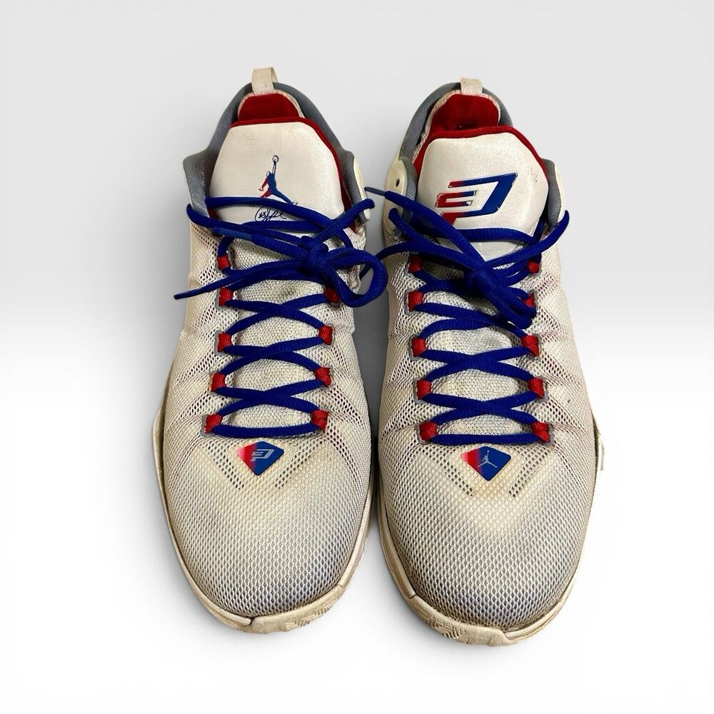 Jordan CP3 VIII AE Mens Size 12 Basketball Shoes White Red Blue 725173-107